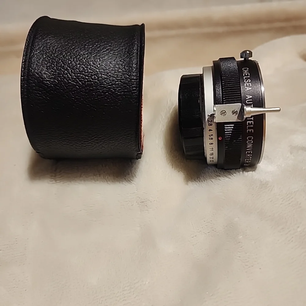 Rare Vintage Chelsea Auto Tele Converter 2X For Nikon Lens w/ Case & Rear Cap
